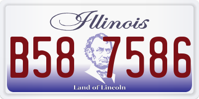 IL license plate B587586