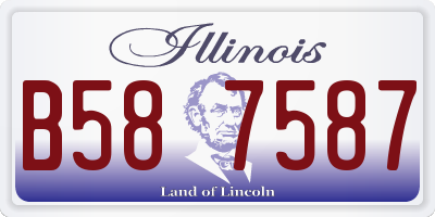 IL license plate B587587