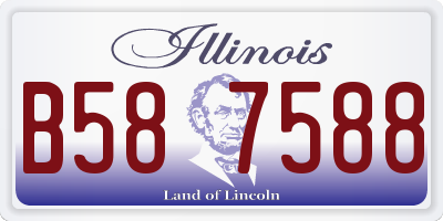 IL license plate B587588