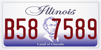 IL license plate B587589