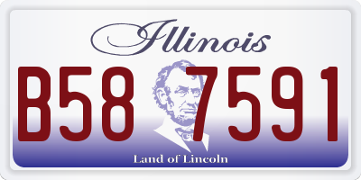 IL license plate B587591