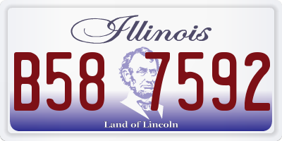 IL license plate B587592