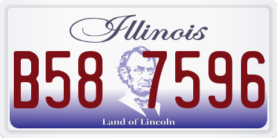 IL license plate B587596