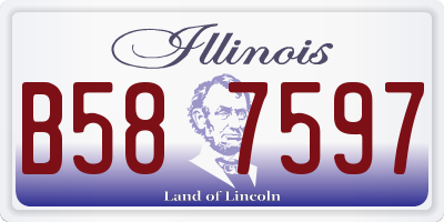 IL license plate B587597