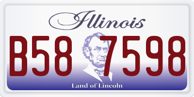 IL license plate B587598