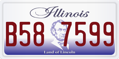 IL license plate B587599