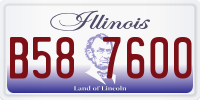 IL license plate B587600