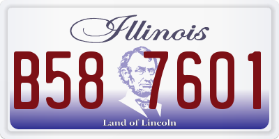 IL license plate B587601