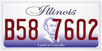 IL license plate B587602