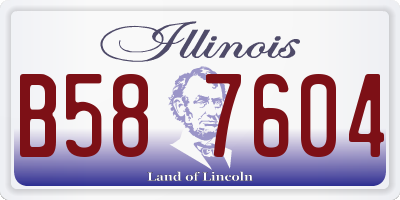 IL license plate B587604
