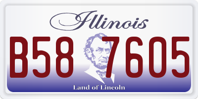 IL license plate B587605