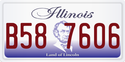 IL license plate B587606