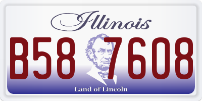 IL license plate B587608