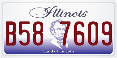 IL license plate B587609
