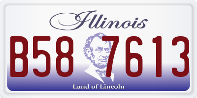 IL license plate B587613