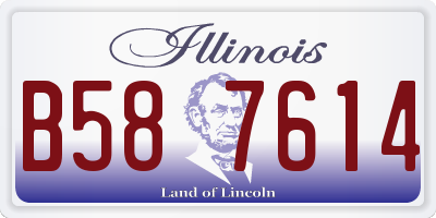 IL license plate B587614