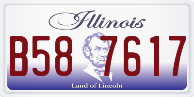 IL license plate B587617