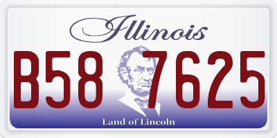 IL license plate B587625