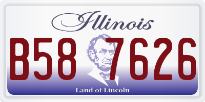 IL license plate B587626
