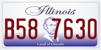 IL license plate B587630