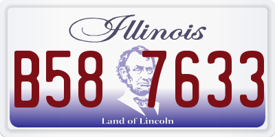 IL license plate B587633