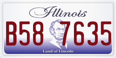IL license plate B587635