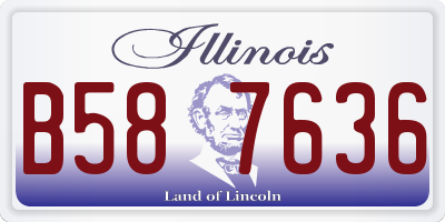 IL license plate B587636