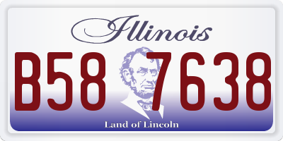 IL license plate B587638