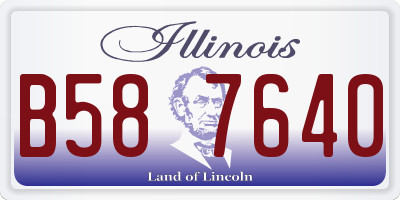 IL license plate B587640