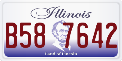 IL license plate B587642