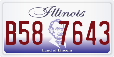 IL license plate B587643