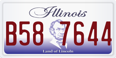 IL license plate B587644