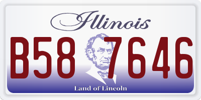 IL license plate B587646