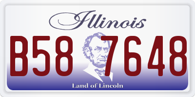 IL license plate B587648
