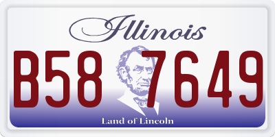 IL license plate B587649