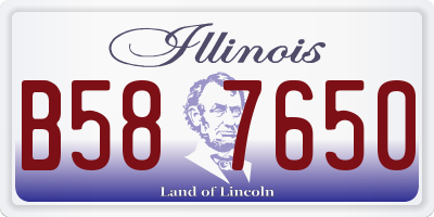 IL license plate B587650