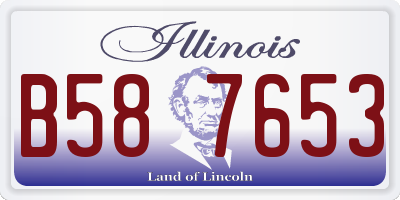 IL license plate B587653