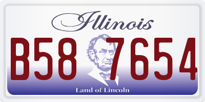 IL license plate B587654