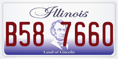 IL license plate B587660