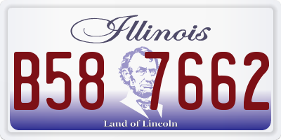 IL license plate B587662