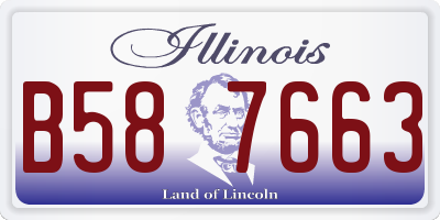 IL license plate B587663