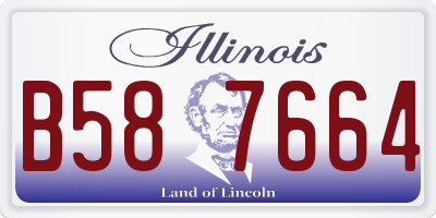 IL license plate B587664