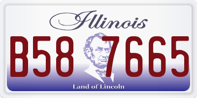 IL license plate B587665