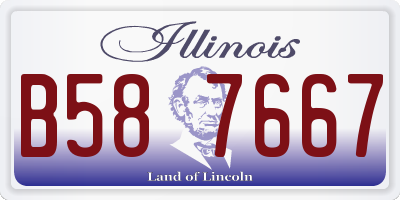 IL license plate B587667