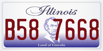IL license plate B587668