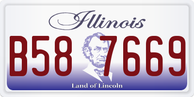 IL license plate B587669