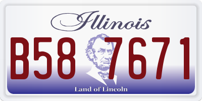 IL license plate B587671