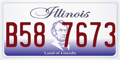 IL license plate B587673