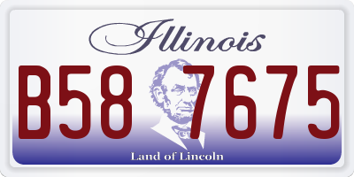 IL license plate B587675