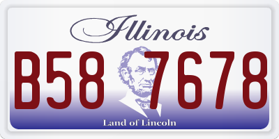 IL license plate B587678